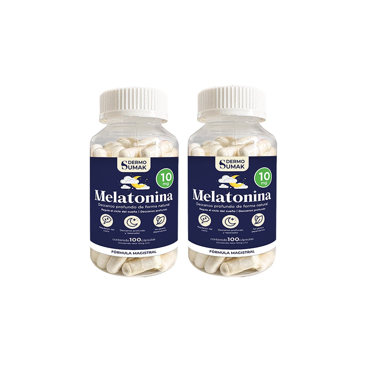 MELATONINA 10MG 100 CAPSULAS DERMO SUMAK 2 UND - 1