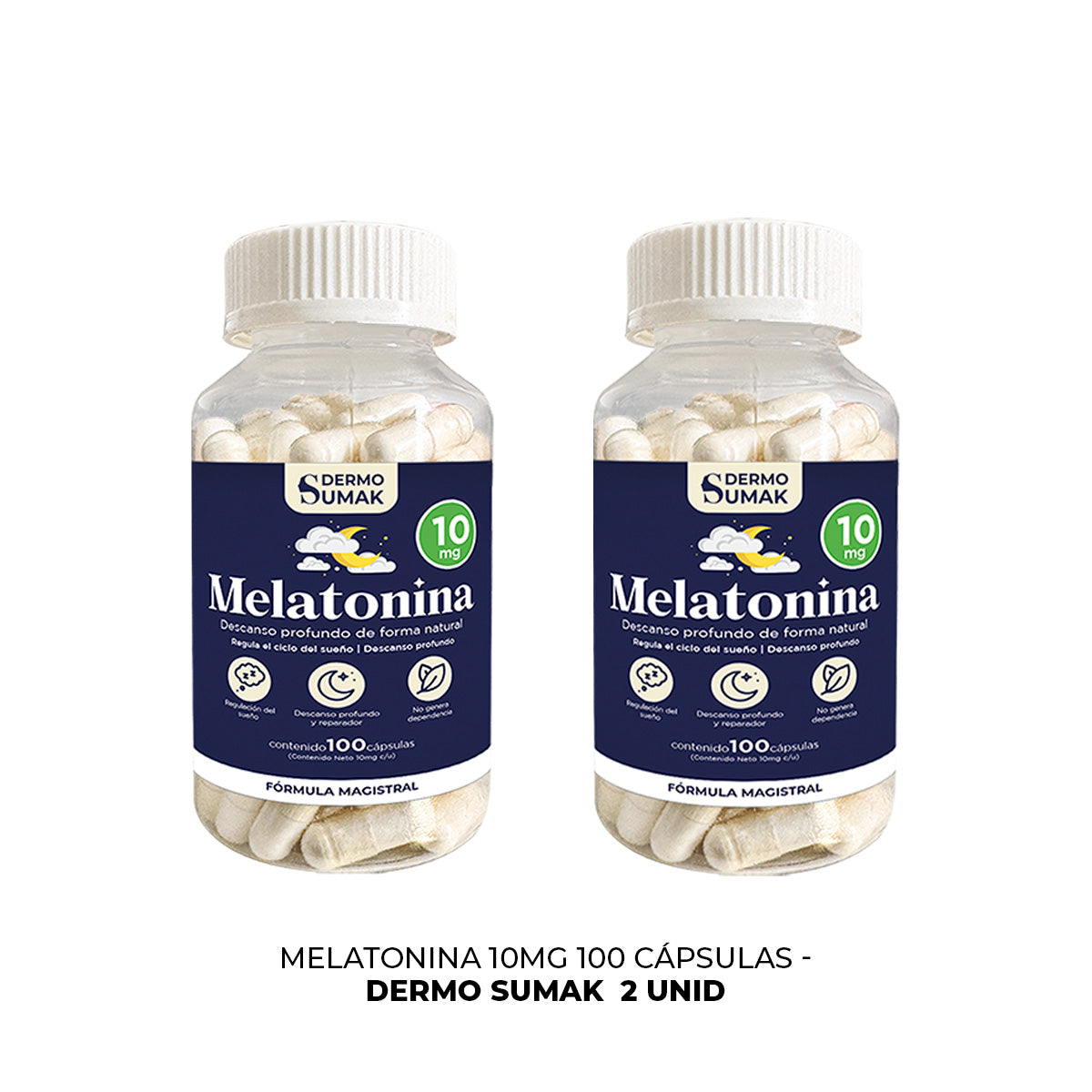 MELATONINA 10MG 100 CAPSULAS DERMO SUMAK 2 UND - 3