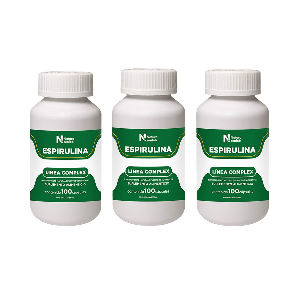 ESPIRULINA SUPERALIMENTO NATURAL 100 CAPS DERMO SUMAK 3 UND - 1