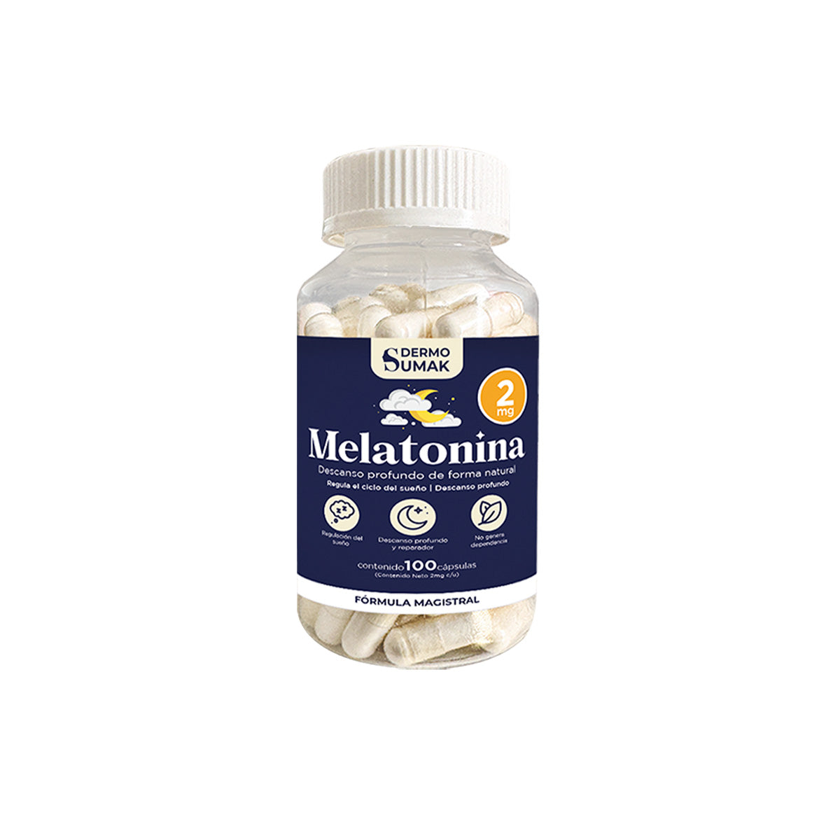 MELATONINA 2MG 100 CAPSULAS DERMO SUMAK - 1