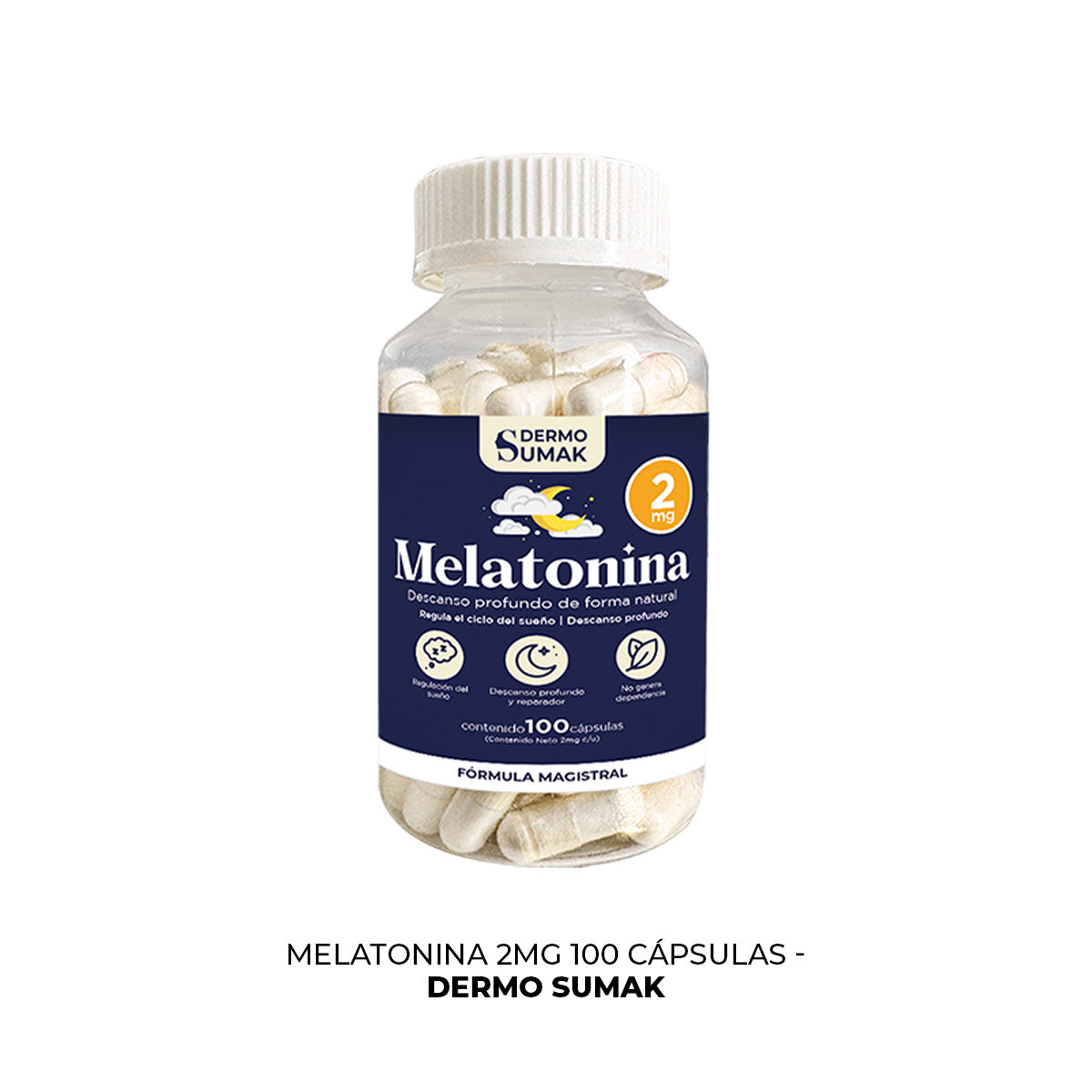MELATONINA 2MG 100 CAPSULAS DERMO SUMAK - 3