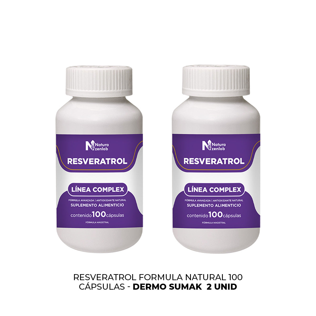 RESVERATROL FORMULA NATURAL 100 CAPSULAS DERMO SUMAK 2 UND - 3