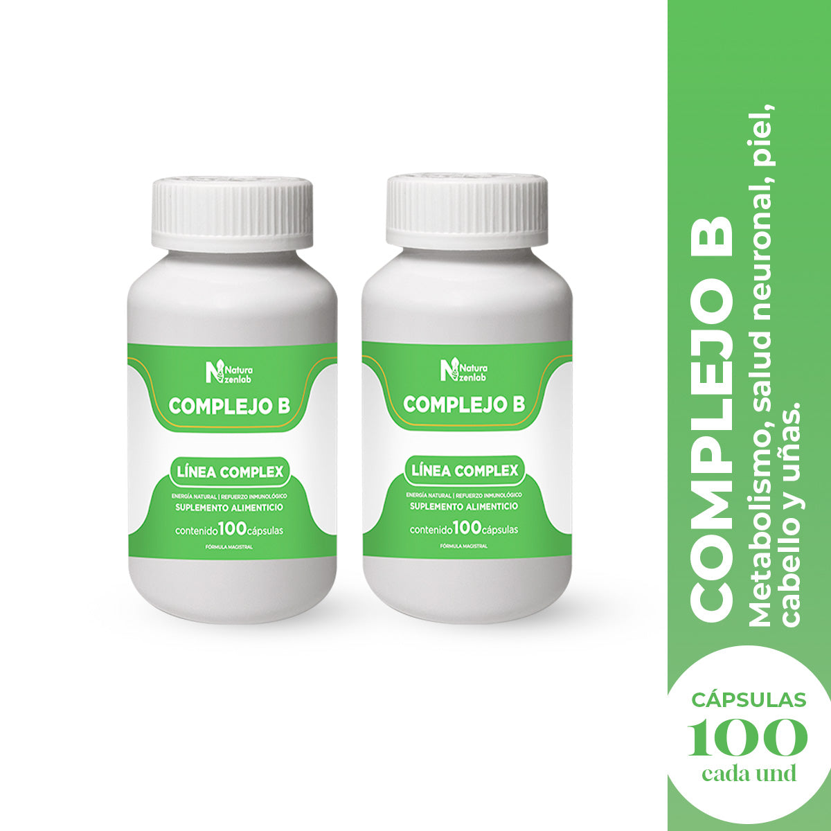 COMPLEJO B ENERGIA NATURAL 100 CAPSULAS DERMO SUMAK 2 UND - 2