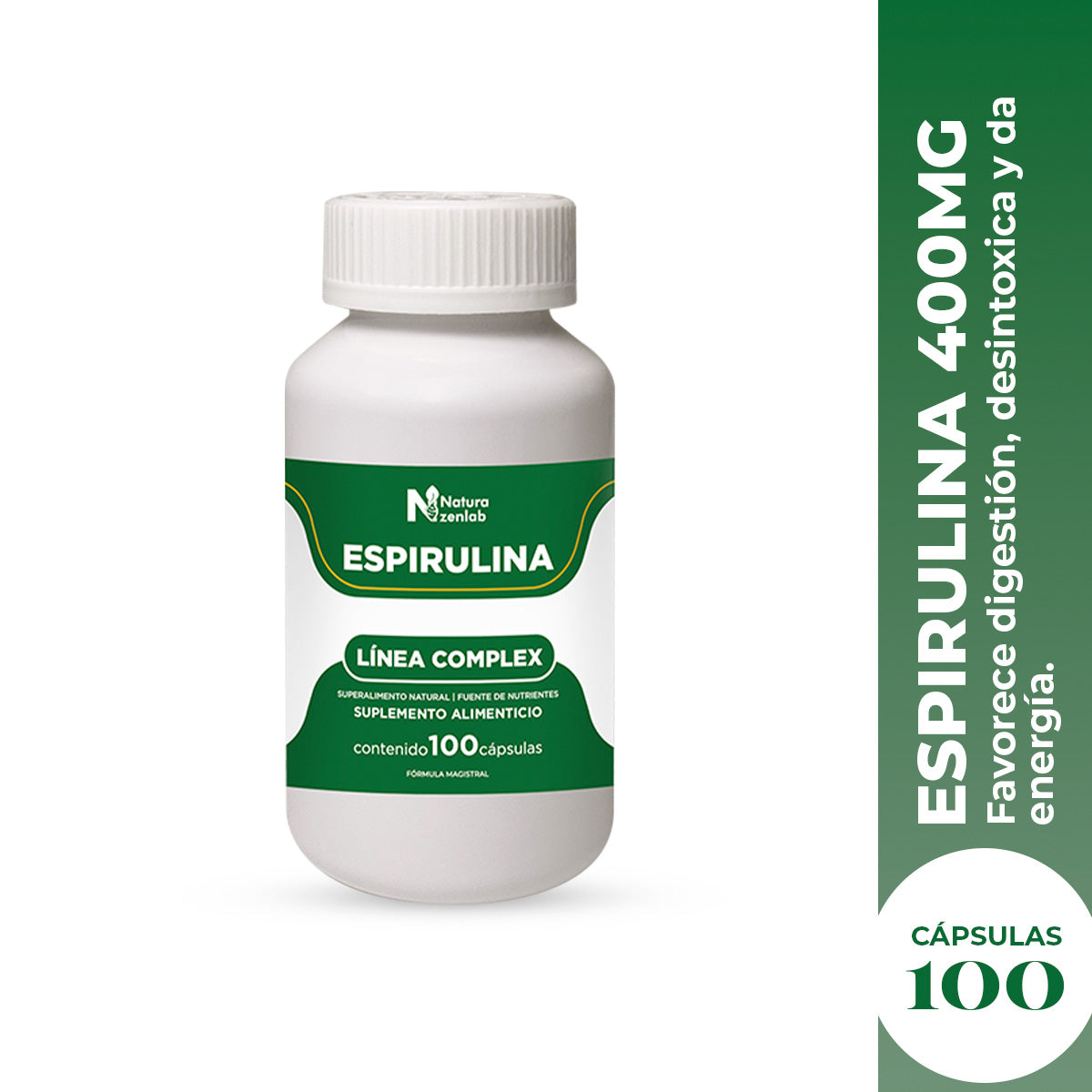 ESPIRULINA SUPERALIMENTO NATURAL 100 CAPS DERMO SUMAK - 2