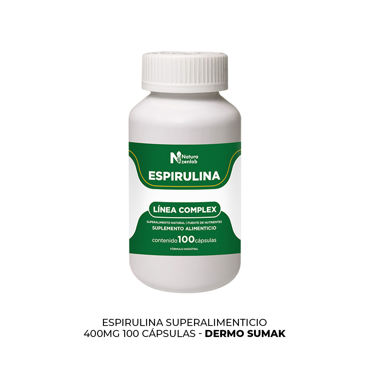 ESPIRULINA SUPERALIMENTO NATURAL 100 CAPS DERMO SUMAK - 3