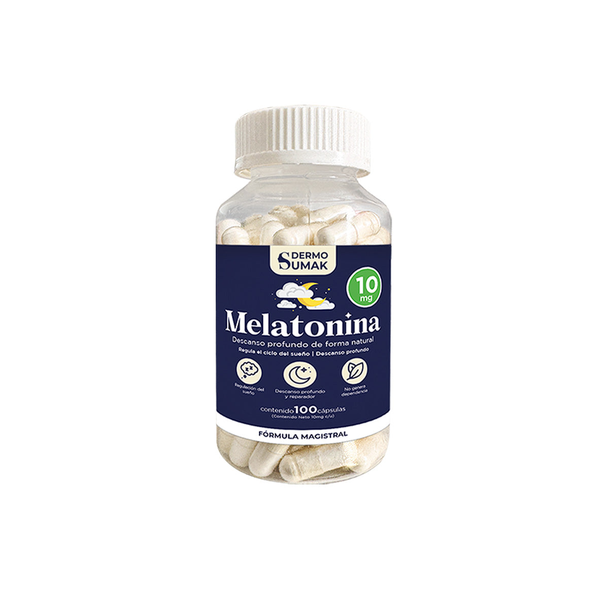 MELATONINA 10MG 100 CAPSULAS DERMO SUMAK - 1