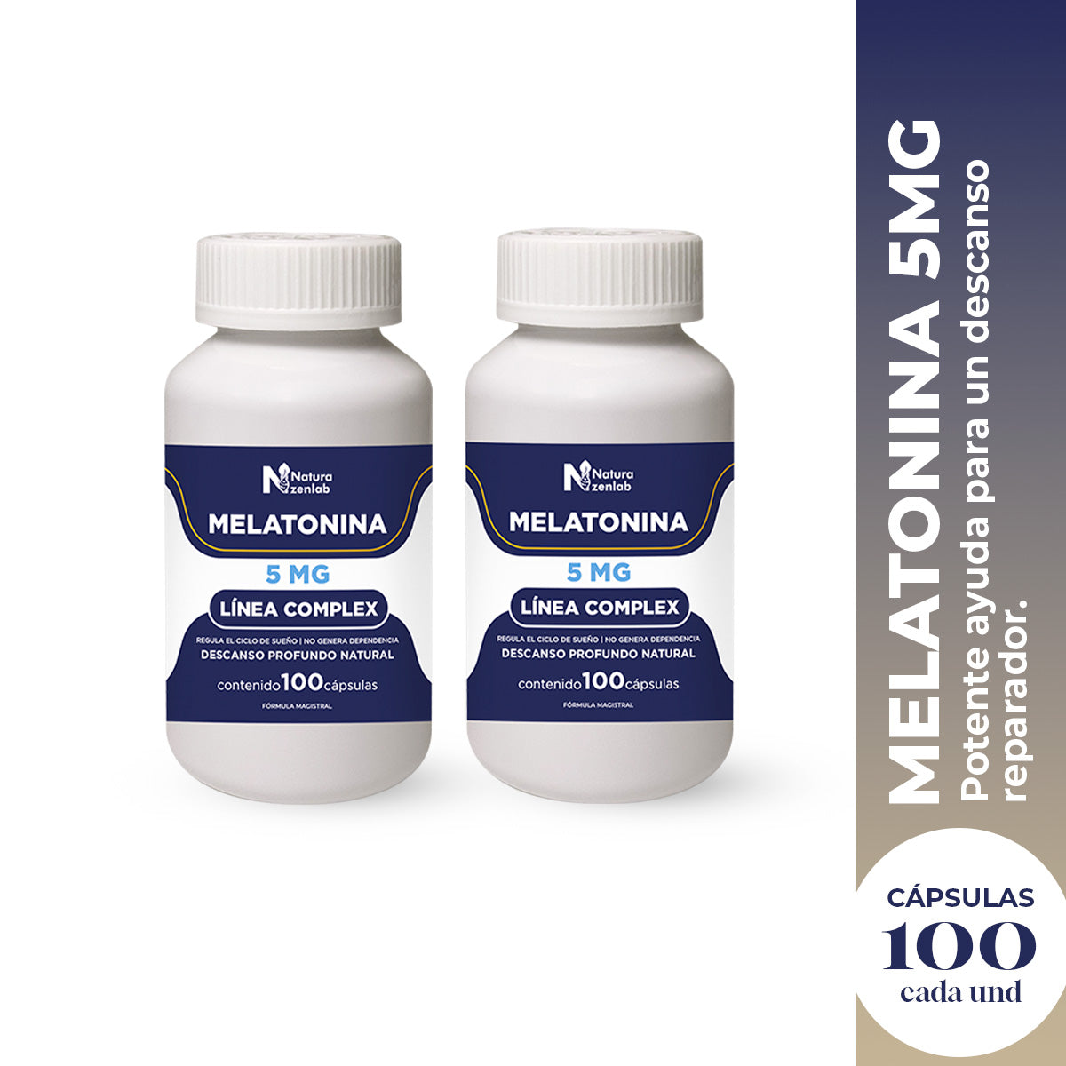MELATONINA 5MG 100 CAPSULAS DERMO SUMAK 2 UND - 2