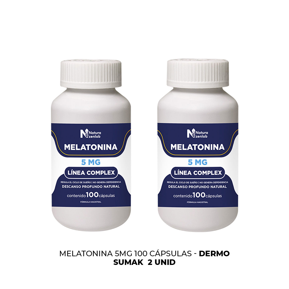 MELATONINA 5MG 100 CAPSULAS DERMO SUMAK 2 UND - 3
