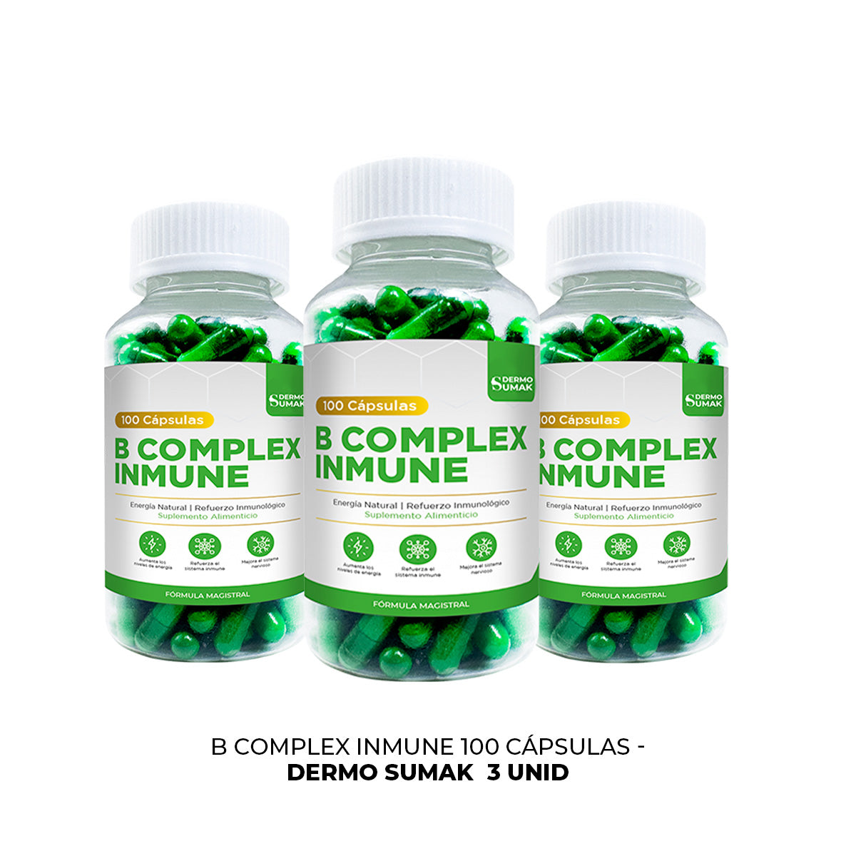 B COMPLEX INMUNE 100 CAPSULAS DERMO SUMAK 3 UND - 3