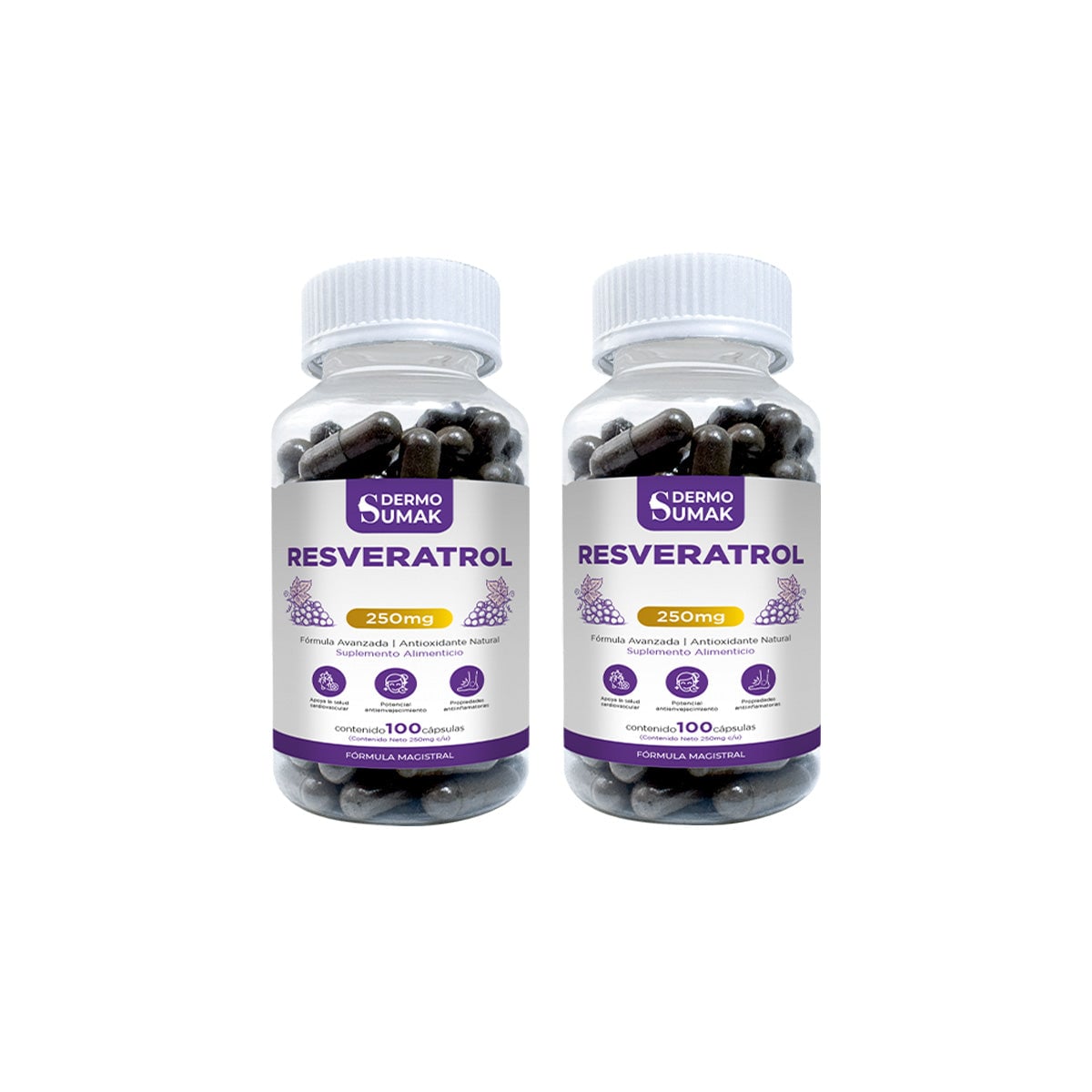 RESVERATROL PLUS+ 250MG DERMO SUMAK 2 UND - 1