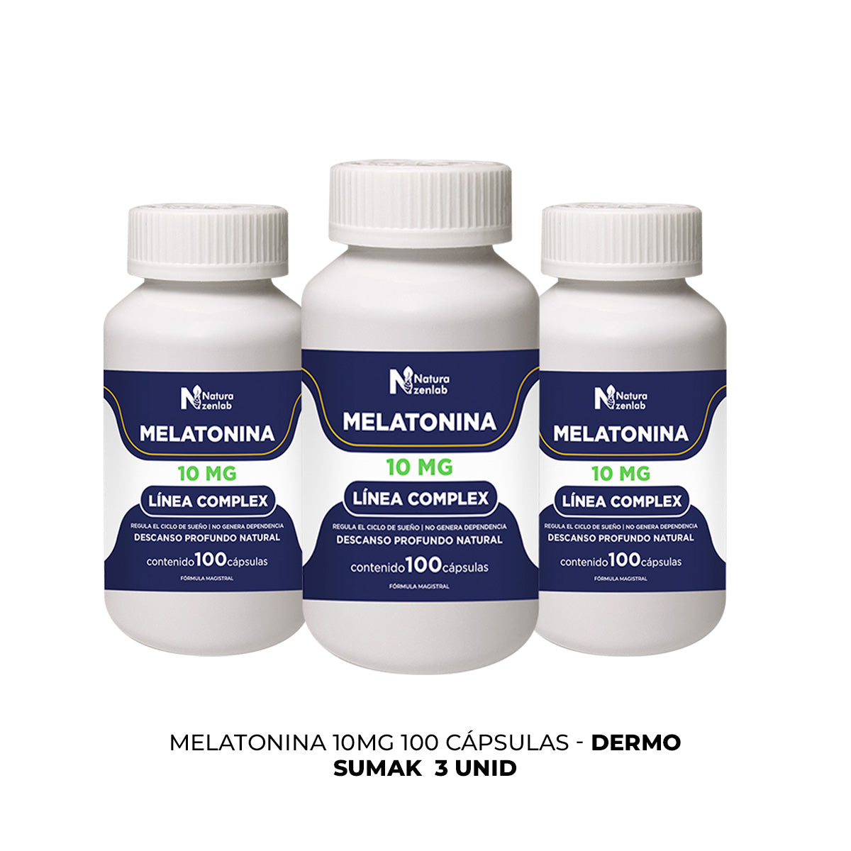 MELATONINA 10MG 100 CAPSULAS DERMO SUMAK 3 UND - 3