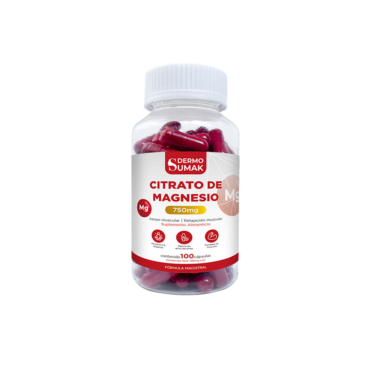 CITRATO DE MAGNESIO 100 CAPSULAS DERMO SUMAK - 1