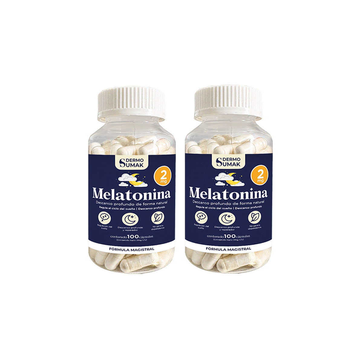 MELATONINA 2MG 100 CAPSULAS DERMO SUMAK 2 UND - 1