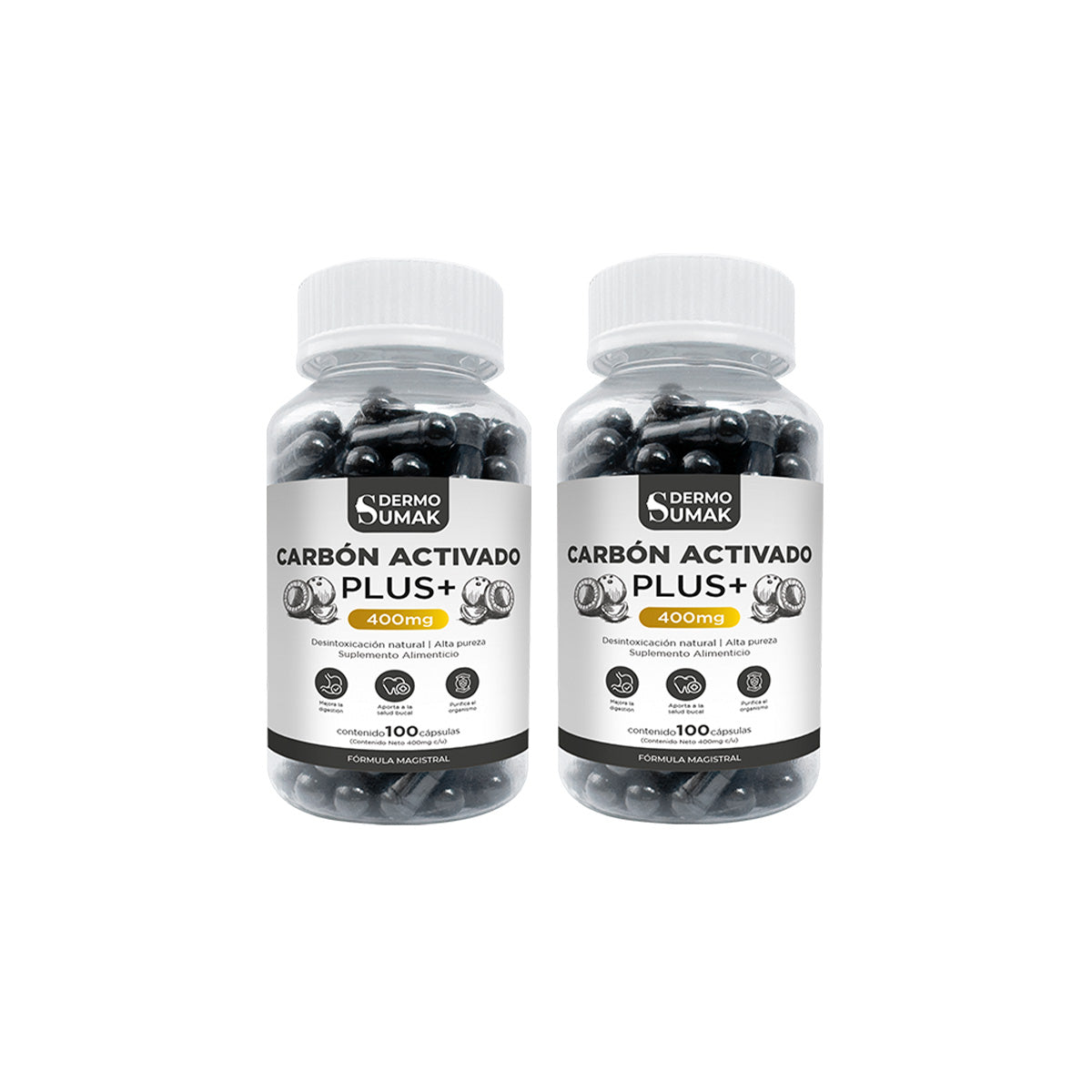 CARBON AC PLUS+ 400MG DERMO SUMAK 2 UND - 1