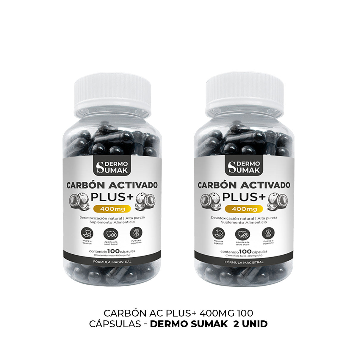 CARBON AC PLUS+ 400MG DERMO SUMAK 2 UND - 3