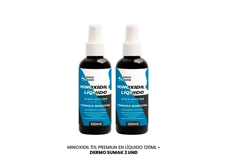 LOCION MINOXIDIL PREMIUN 5% LIQUIDO 120ML - DERMO SUMAK 2 UNI - 1