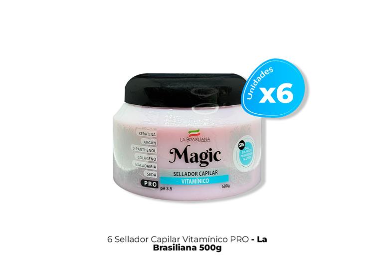 SELLADOR CAPILAR VITAMÍNICO PRO - LA BRASILIANA 500G 6 UNID - 1
