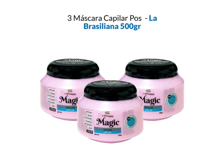 3 MÁSCARA CAPILAR POS- LA BRASILIANA 500GR - 1
