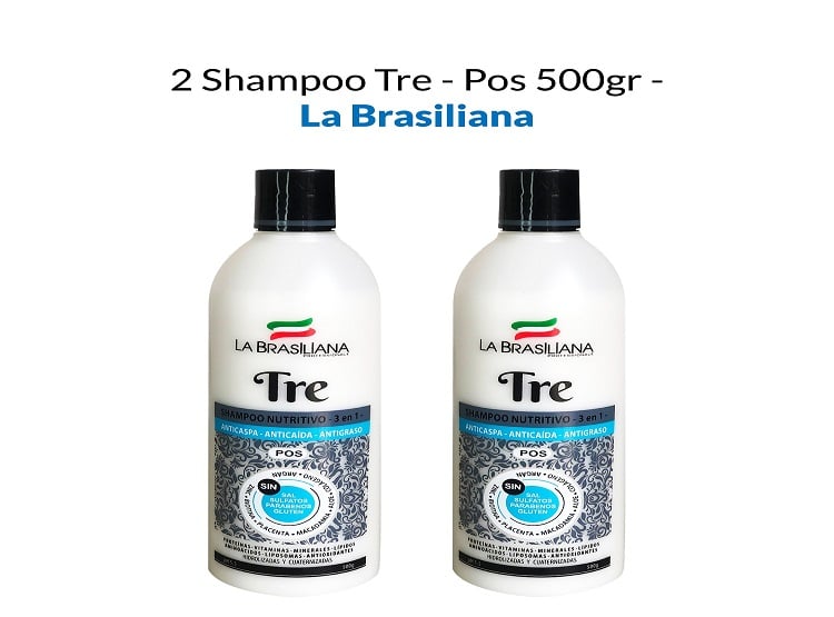 2 SHAMPOO TRE- POS 500GR - LA BRASILIANA - 1