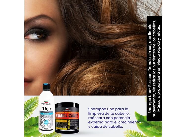 SHAMPOO UNO + MÁSCARA ANABOLIZANTE - LA BRASILIANA - 2
