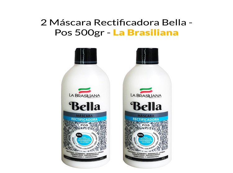 2 MÁSCARA RECTIFICADORA BELLA - POS 500GR - LA BRASILIANA - 1