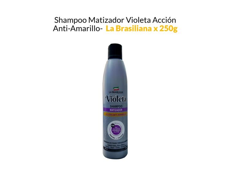 SHAMPOO MATIZADOR VIOLETA ACCIÓN ANTI-AMARILLO - LA BRASILIANA X 250G - 1