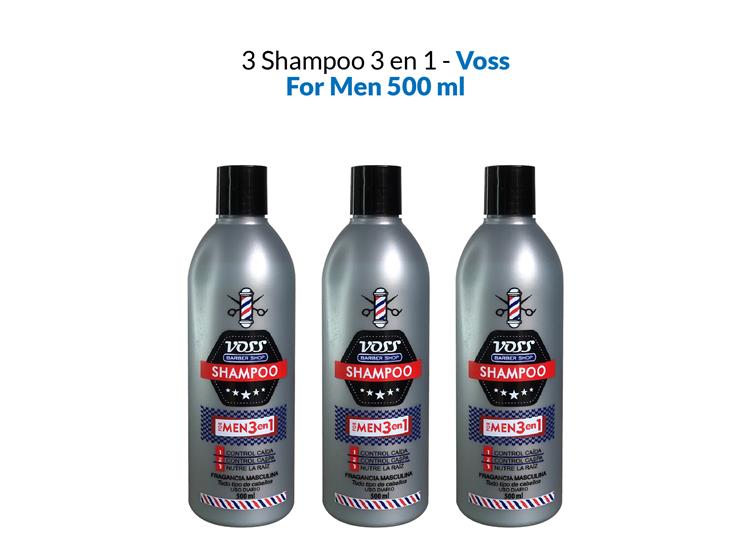 3 SHAMPOO VOSS 3 EN 1 FOR MEN - CANTIDAD 500 ML - 1