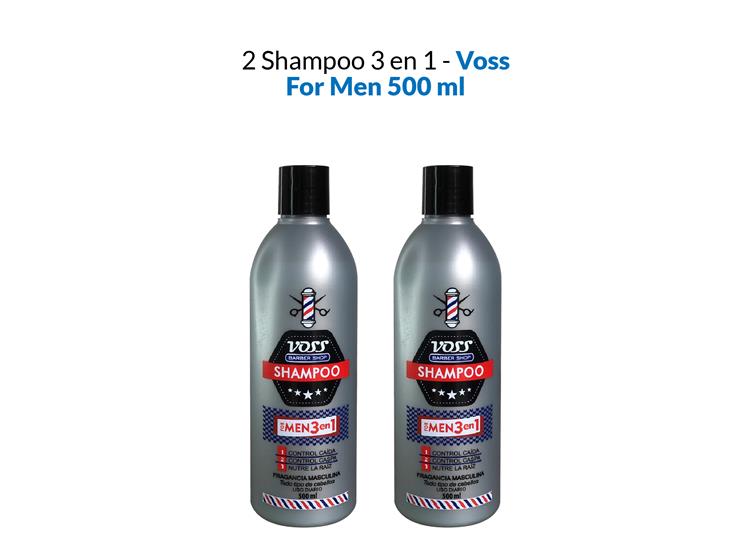 2 SHAMPOO VOSS 3 EN 1 FOR MEN - CANTIDAD 500 ML - 1