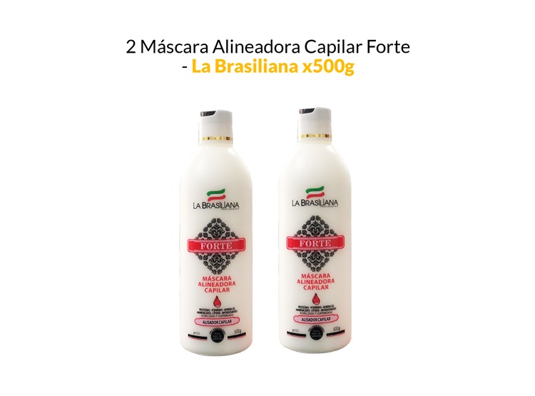 2 MÁSCARA ALINEADORA CAPILAR FORTE - LA BRASILIANA X500G - 1