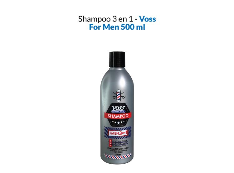 SHAMPOO VOSS 3 EN 1 FOR MEN - CANTIDAD 500 ML - 1