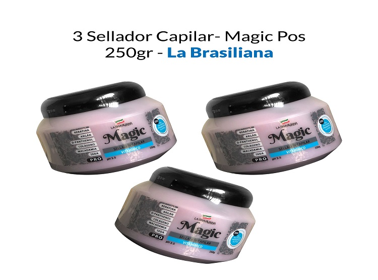 3 SELLADOR CAPILAR- MAGIC POS 250GR - LA BRASILIANA - 1