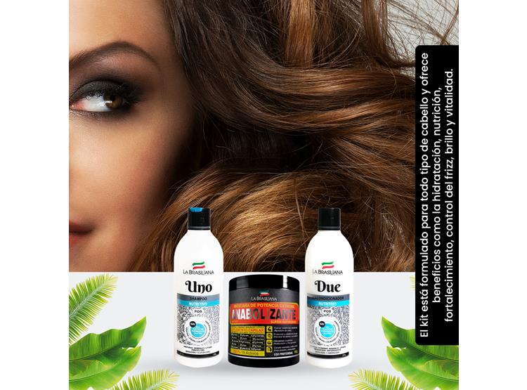SHAMPOO UNO + REACONDICIONADOR DUE + MÁSCARA ANABOLIZANTE - 2