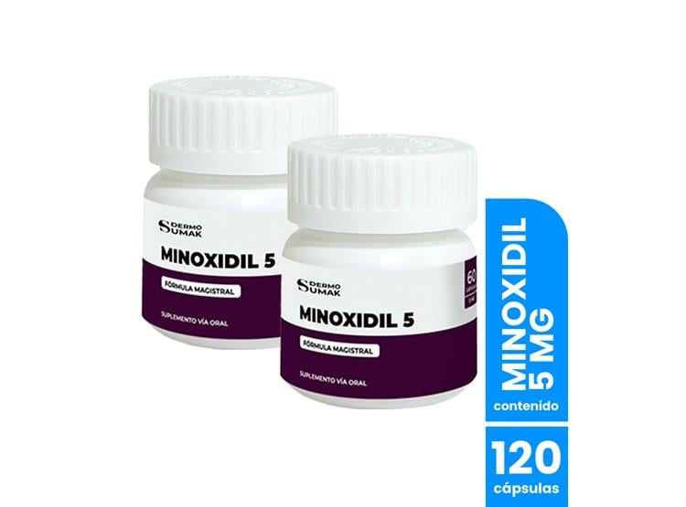 MINOXIDIL 5MG 60 CAPSULAS DERMO SUMAK 2 UND - 1