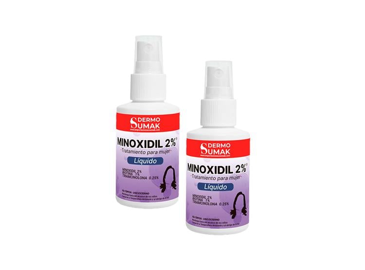 LOCIÓN MINOXIDIL MUJER 2% 60ML DERMO SUMAK 2 UND - 2