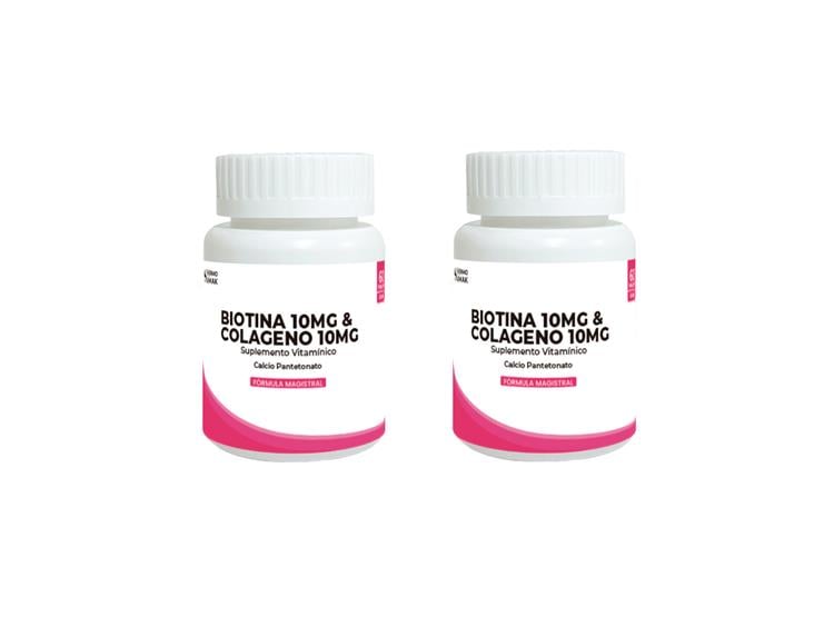 BIOTINA 10MG Y COLAGENO 10MG 90 CAPSULAS DERMO SUMAK 2 UND - 2