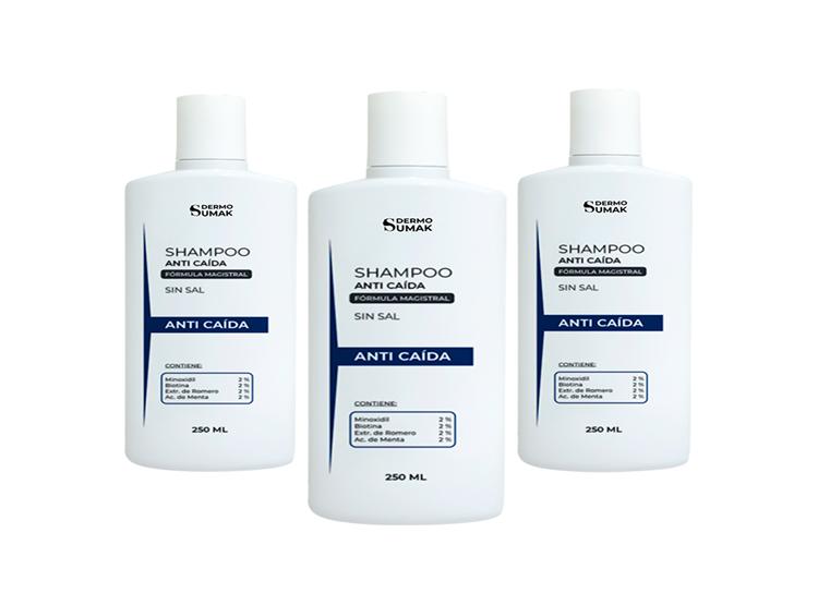 SHAMPOO ANTI CAÍDA 350ML DERMO SUMAK 3 UND - 1