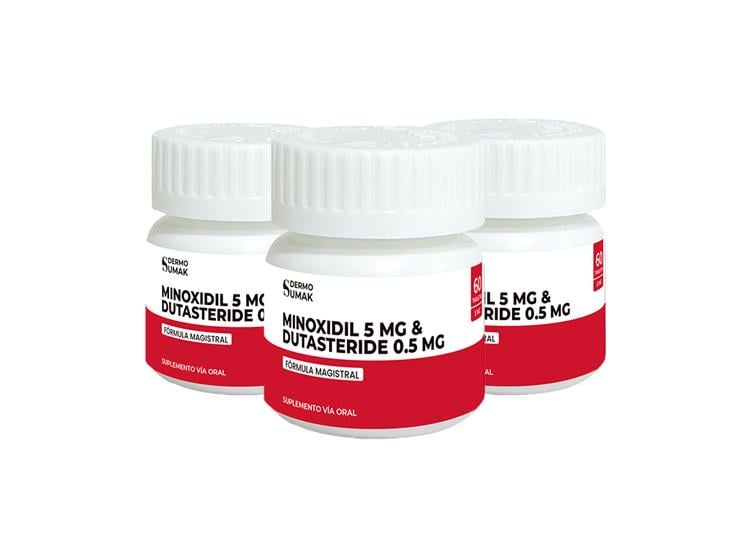 MINOXIDIL 5 MG Y DUTASTERIDE 0,5 MG X 60 CAPS DERMO SUMAK 3 UND - 2