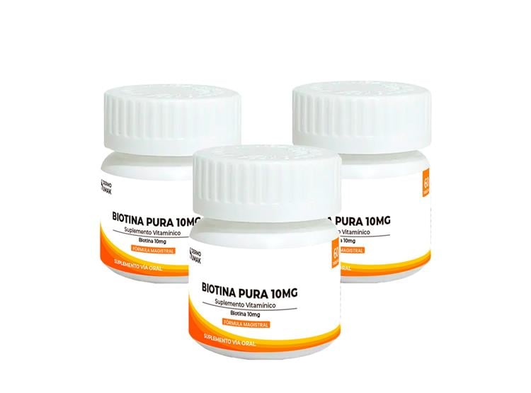 BIOTINA PURA 10MG 60CAPSULAS DERMO SUMAK 3 UND - 2