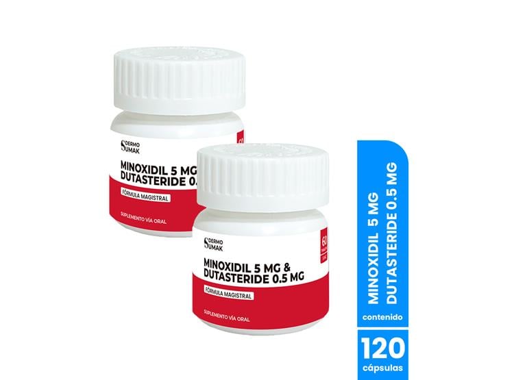 MINOXIDIL 5 MG Y DUTASTERIDE 0,5 MG X 60 CAPS DERMO SUMAK 2 UND - 1