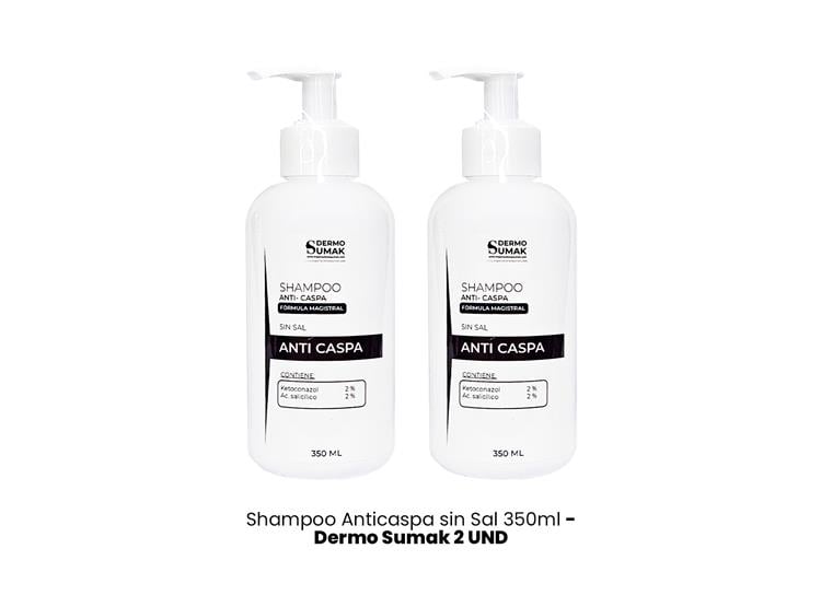 SHAMPOO ANTI CASPA SIN SAL 350ML DERMO SUMAK 2 UND - 2