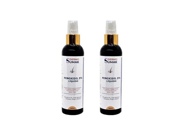 LOCIÓN MINOXIDIL PREMIUM 5% LÍQUIDO 120ML DERMO SUMAK 2 UND - 1