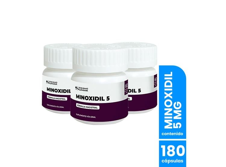 MINOXIDIL 5MG 60 CAPSULAS DERMO SUMAK 3 UND - 1