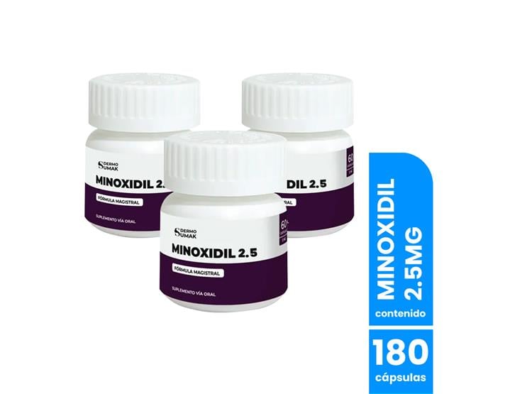 MINOXIDIL 2,5MG 60 CAPSULAS DERMO SUMAK 3 UND - 1