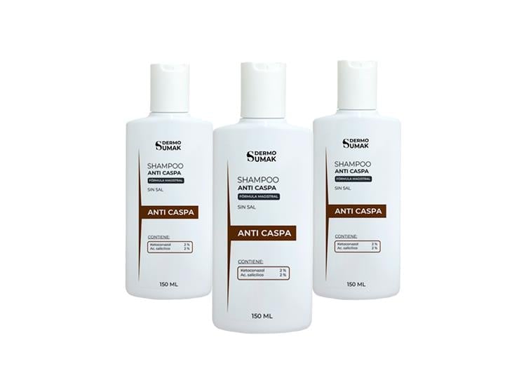 SHAMPOO ANTI CASPA SIN SAL 150ML DERMO SUMAK 3 UND - 1