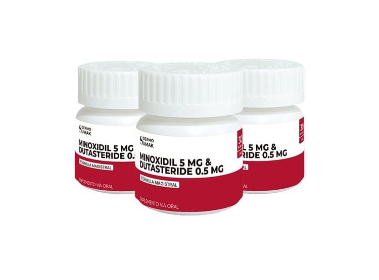 MINOXIDIL 5MG Y DUTASTERIDE 0,5 MG 30CAPS DERMOSUMAK 3 UND - 2