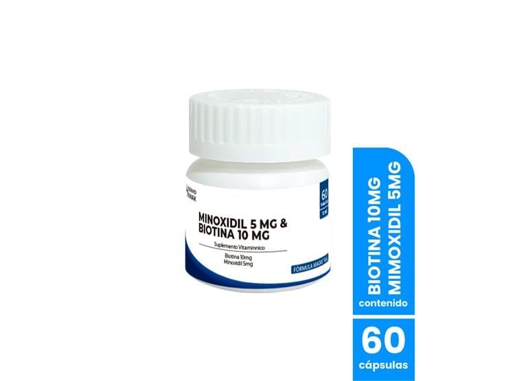 MINOXIDIL 5MG Y BIOTINA 10MG 60CAPSULAS DERMO SUMAK - 1