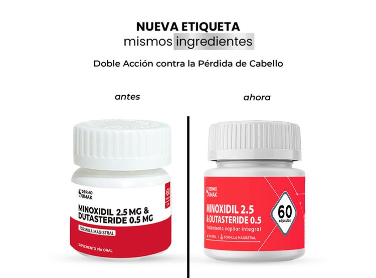MINOXIDIL 2.5 MG Y DUTASTERIDE 0,5 MG 60 CAPS DERMO SUMAK - 2