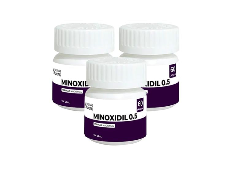 MINOXIDIL 0.5 MG 60 CAPS - DERMO SUMAK 3 UND - 1