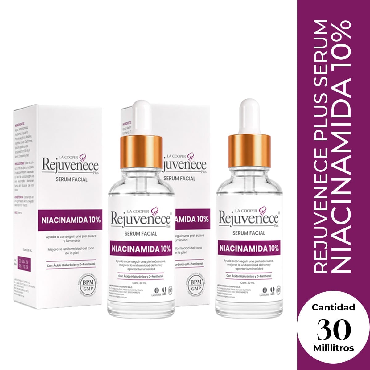 LA COOPER REJUVENECE PLUS SERUM NIACINAMIDA AL 10% X 30 ML 2UND - 1