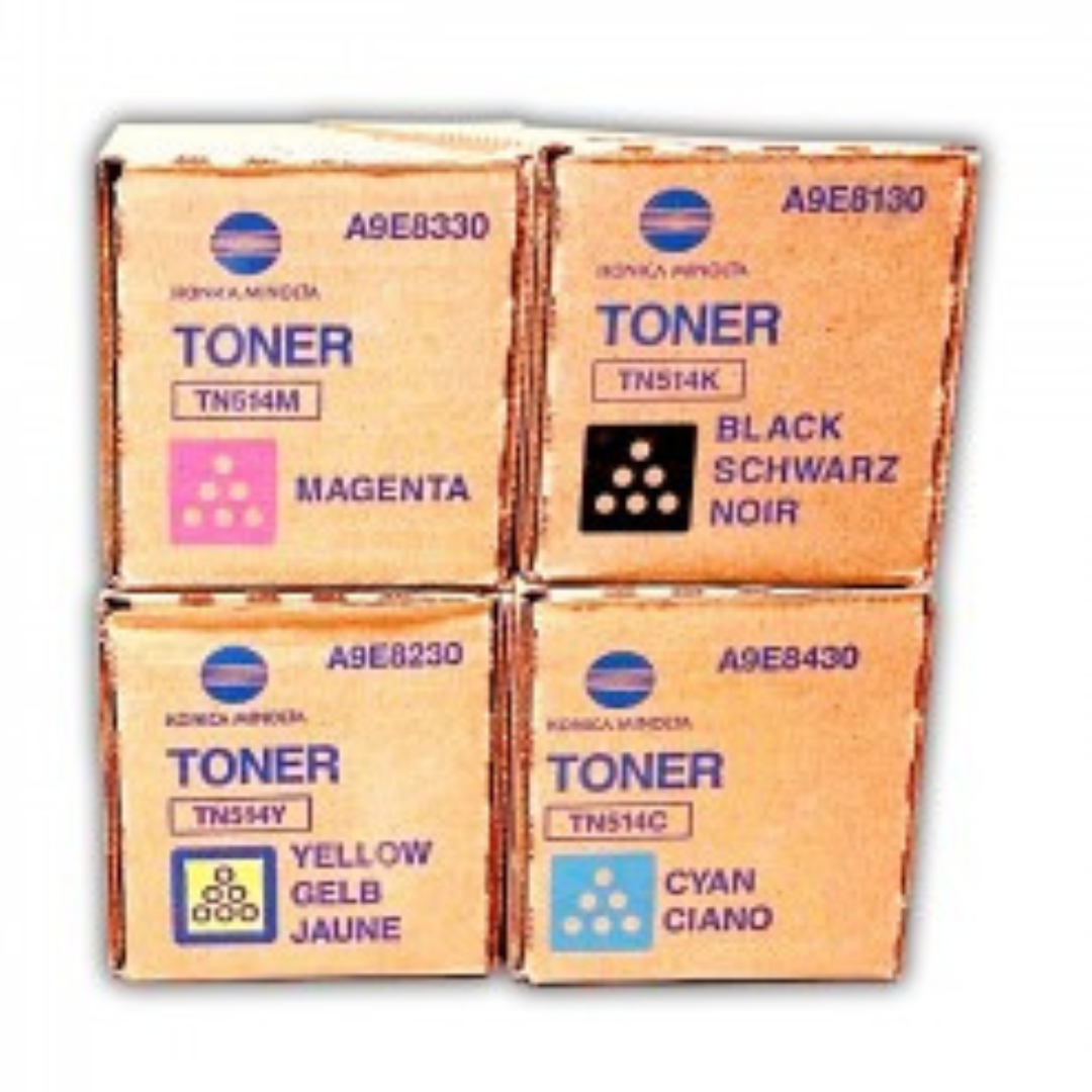 PACK DE TONER DE IMPRESION KONICA MINOLTA TN-514 COLOR NEGRO, CIAN, MAGENTA, AMARILLO - 1
